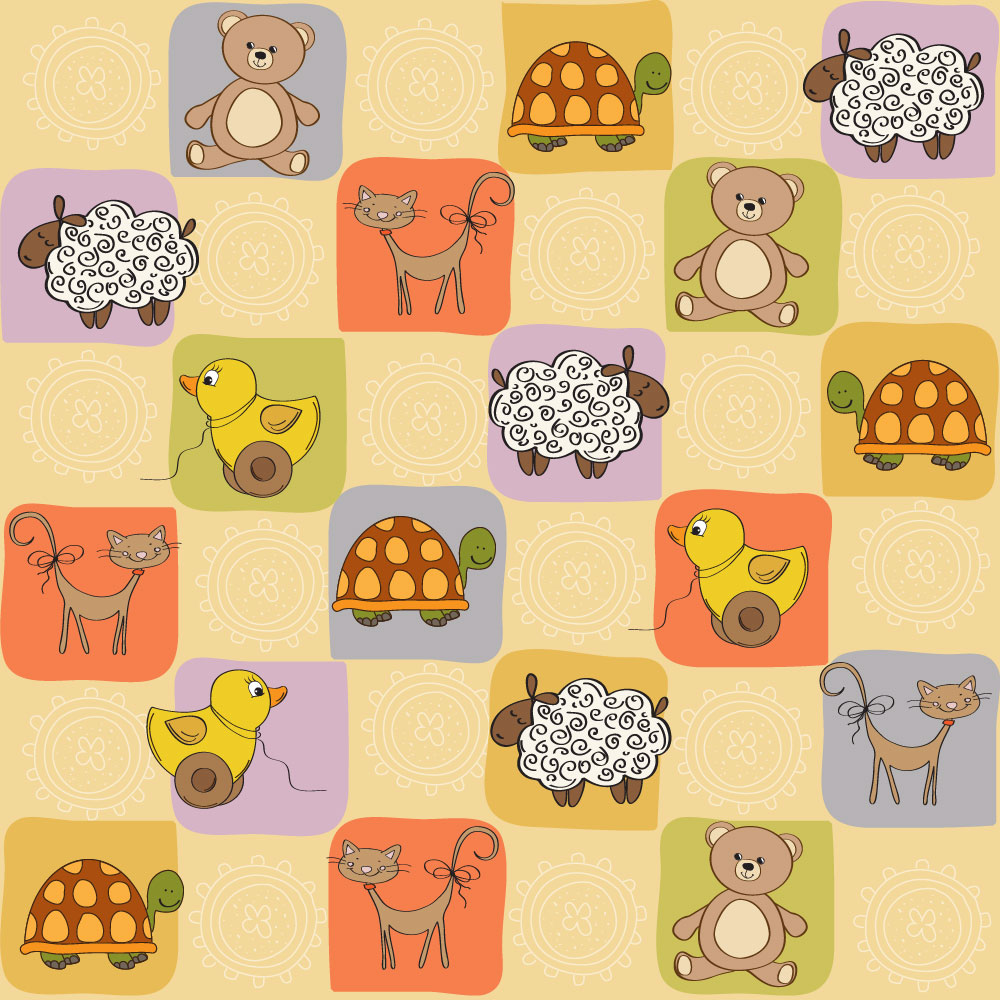 Фреска Кубики с животными