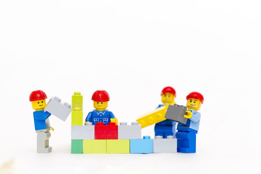 Фотообои Лего человечки строители