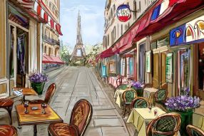 Фотообои кафе в париже