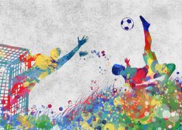 Фотообои Футбол в красках