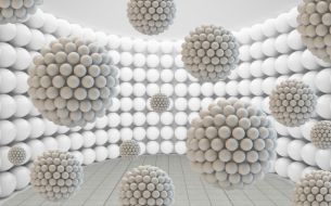 Фотообои 3D Белые шары