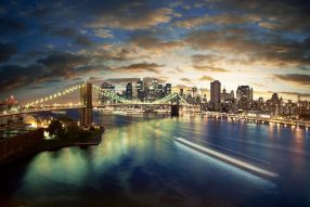 Фотообои Бруклинский мост вечером